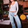 LEVI'S Superlow Loose Womens Jeans - Abraided Art
