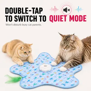Interactive Moving Feather Hunting Cat Toy – Hide and Seek Automatic Cat Toy, USB Rechargeable, Indoor Boredom Relief for All Cat Breeds