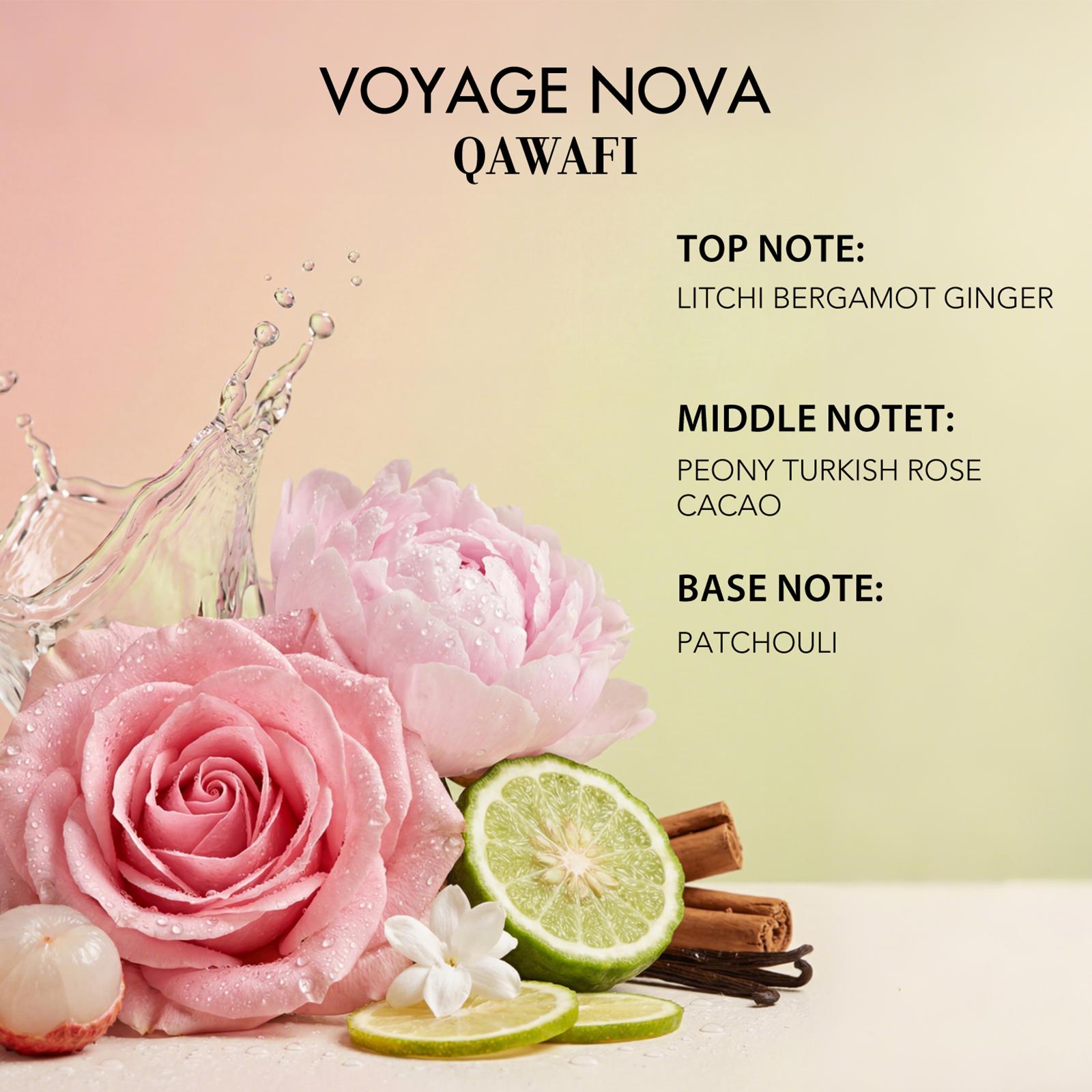 Voyage Nova | Rosey Fruity Floral | Extrait De Parfum 50ml/100ml | Long Lasting Luxury Fragrance | Daily women's perfume rose vibrant for women Summervibes Alluring Voyage Nova | Rosey Fruity Floral | Extrait De Parfum 50ml/100ml | Long Lasting Luxury Fragrance | Daily women's perfume rose vibrant for women Summervibes Alluring