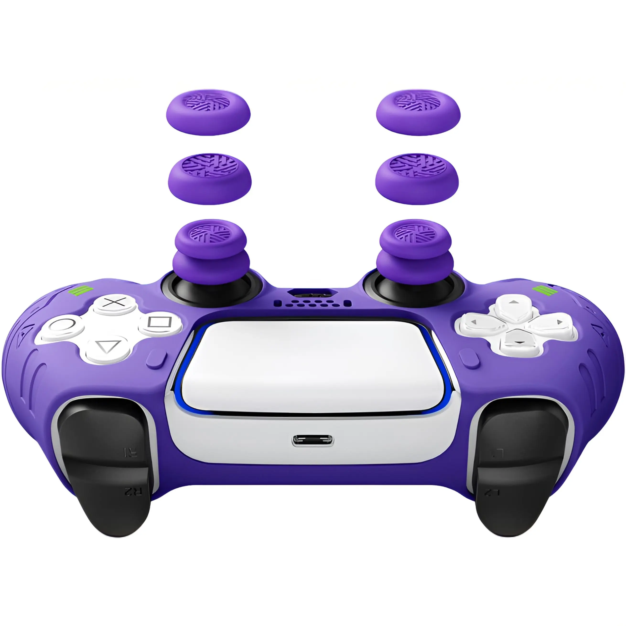 Jemdo Silicone Thumb Grips for PS4 PS5 Controller, Height Raised Analog Stick Caps Anti-Scratch Game Joystick Cover Accessories