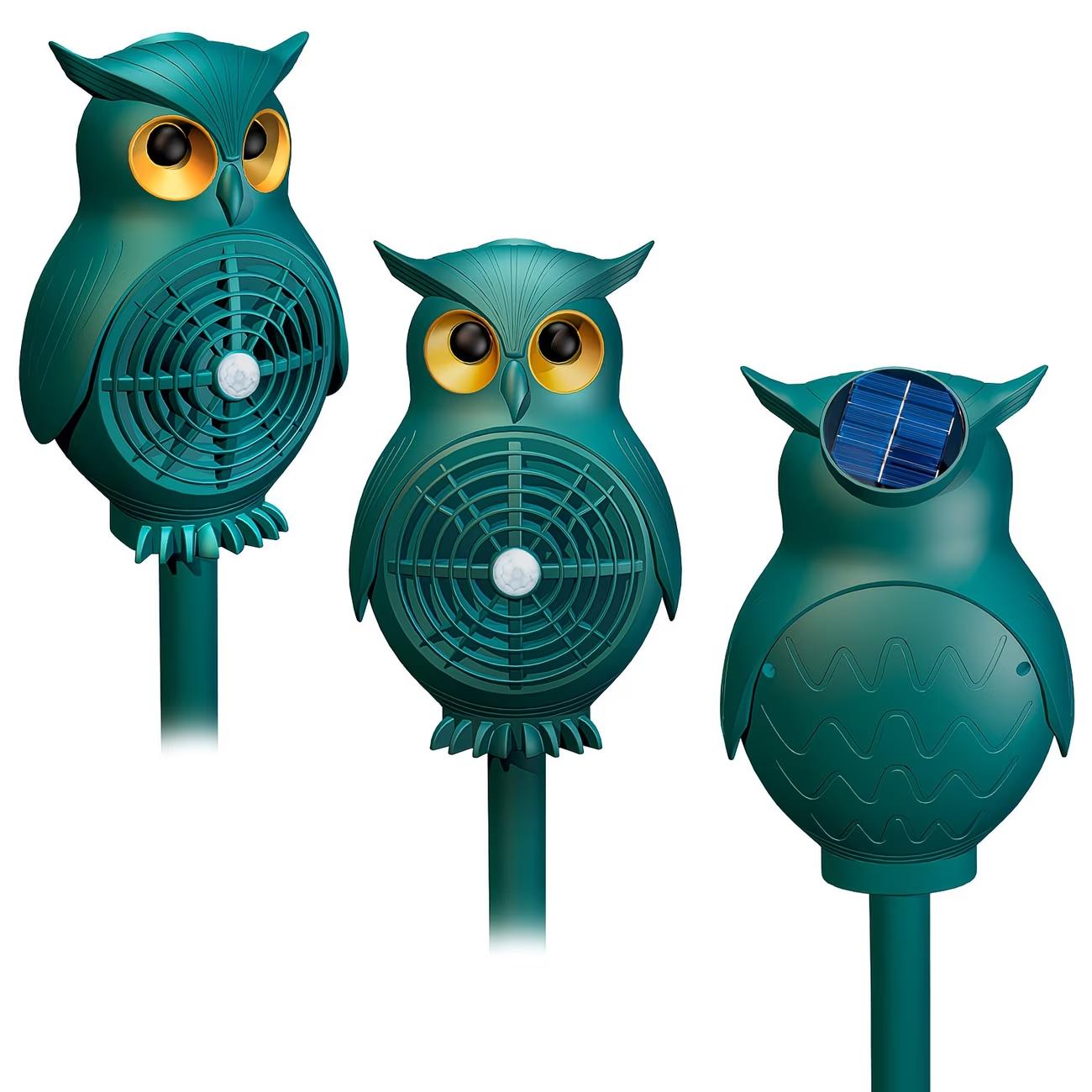 360° Rotating Solar Powered Soundwave Technology Outdoor Device, Animal Repeller with Motion Activated Sensor for Outdoor Spaces, Ideal for Home, Villa, Yard, Chicken Coop