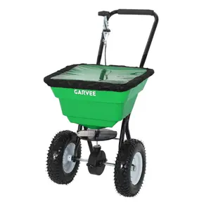 80 lb Push Broadcast Spreader, Walk-Behind Lawn & Garden Spreader with 29 L Hopper, 0–12 ft Coverage, 13" All-Terrain Wheels & 20-Level Flow Control for Seed, Fertilizer, Salt & Ice Melt
