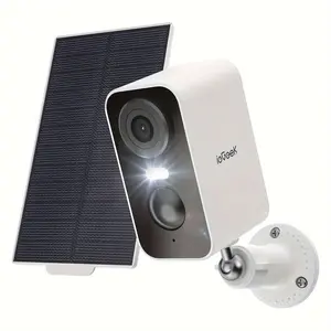 2024 ieGeek Solar Security Cameras Wireless Outdoor with Solar Panel, 2K WiFi Wireless Camera for Home Security with Color Night Vision, Motion Detection, 2-Way Talk for Home Surveillance, Works with Alexa