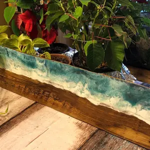 HUGE Stormy Beach Style Art Epoxy Charcuterie/Serving Board