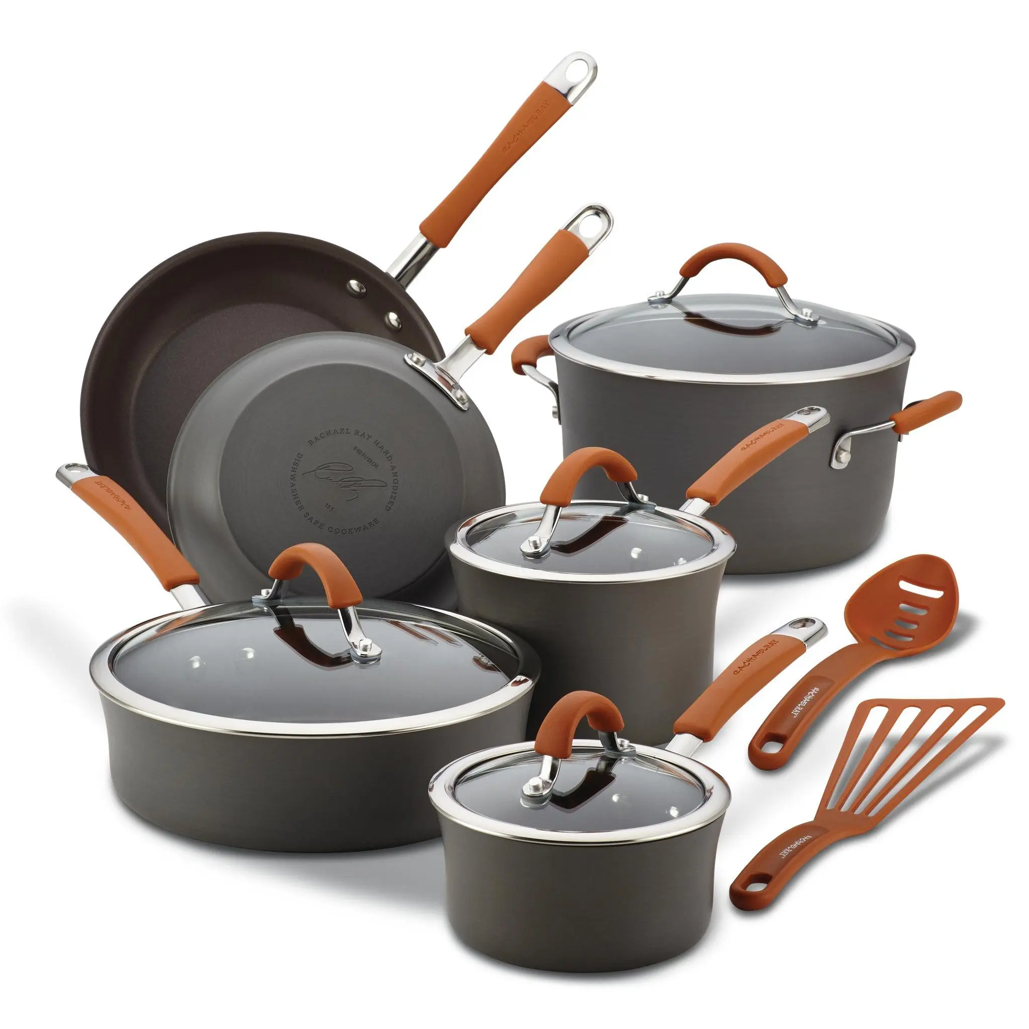 Cucina 12-Piece Hard Anodized Nonstick Cookware Set - Durable Aluminium Pots & Pans with Easy Cleanup - Oven Safe to 400°F - Best Nonstick Cookware for Beginners 2023