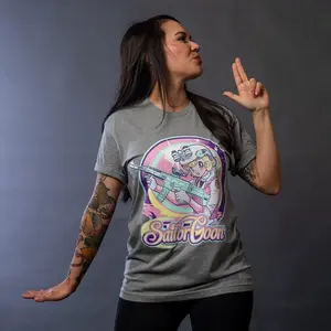 Women's Sailor Goon Boyfriend Fit T-Shirt - Dark Heather Gray