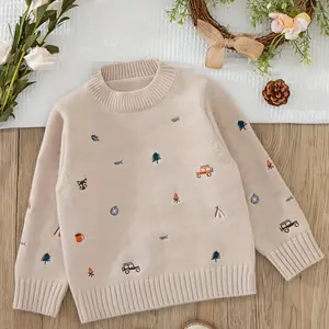 Korean Style Knitted Sweater Toddlers, Kids, Boys and Girls, Versatile Christmas Top Autumn and Winter