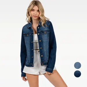 G22 Women's Classic Denim Jacket with Button Front and Side Pockets