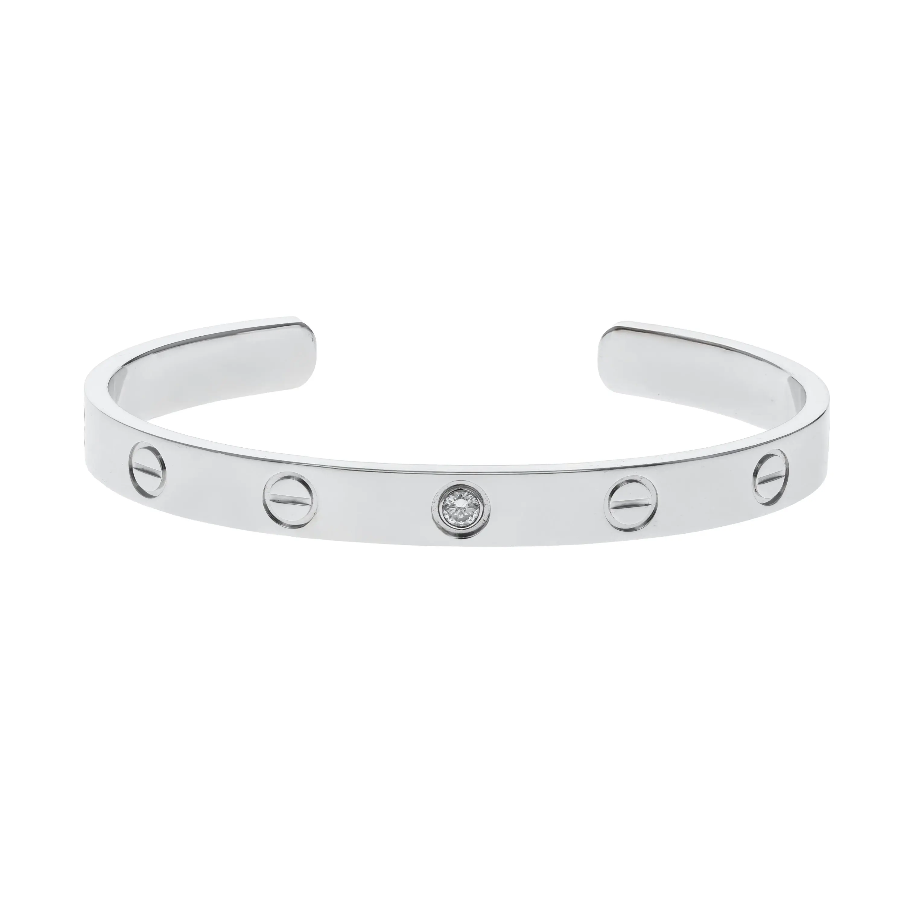 Pre-owned Cartier Love Cuff Bracelet Size 16