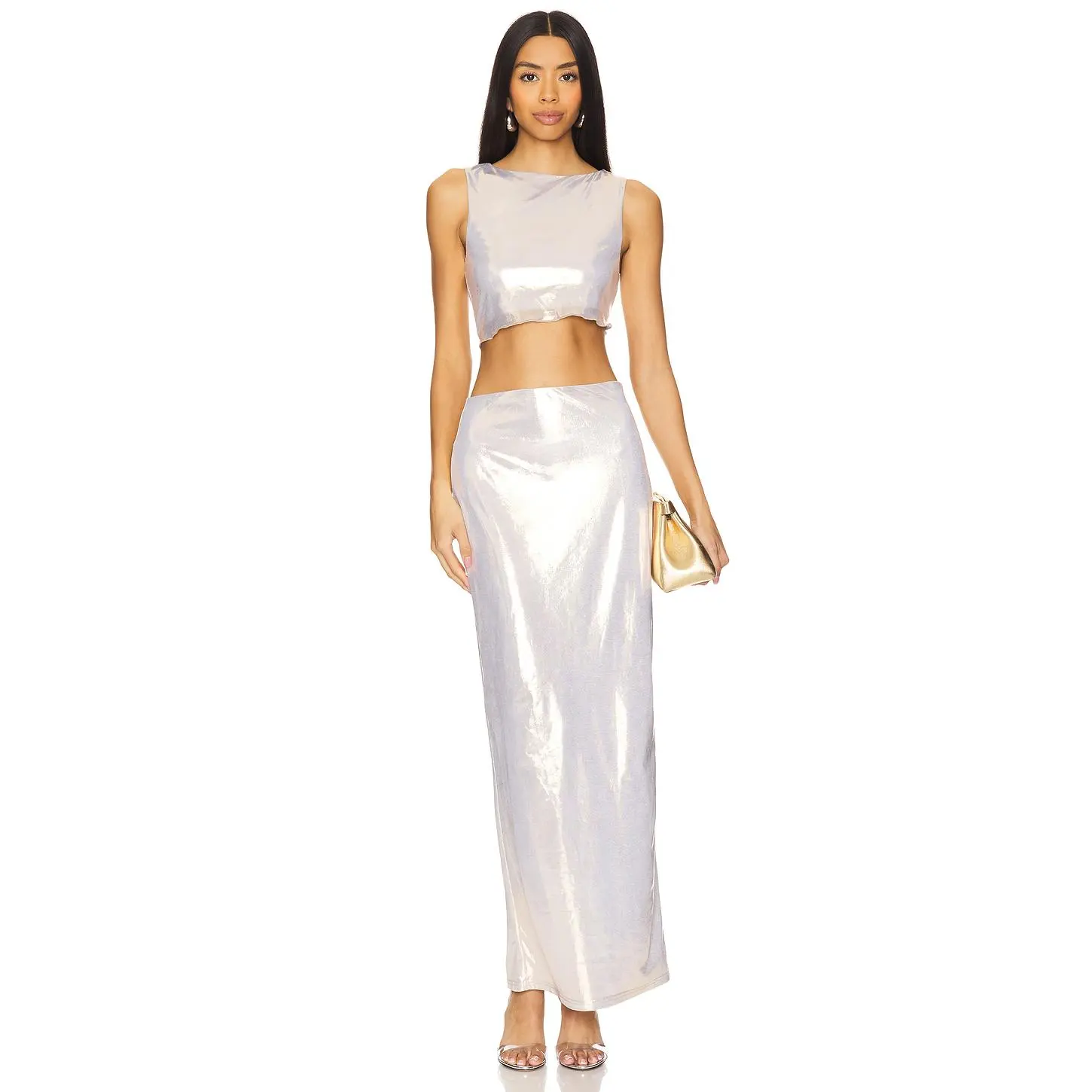 superdown Pearl Maxi Set in Pale Gold
