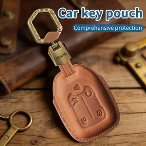For Chevrolet Key Fob Cover with Keychain Full Protection Key Shell Key Case Compatible with GMC Suburban Tahoe Silverado Terrain Yukon Sierra 1500 2500 3500 HD Chevy