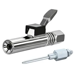 GOOACC Grease Gun Needle Tip & Grease Gun Coupler Set 12000PSI Narrow Needle Dispenser Quick Locking Grease Gun Tips Compatible with Pistol Grip Pneumatic Electric Grease Guns Fitting 1/8" NPT Thread