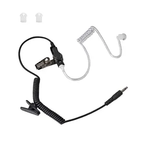 YNIBST 3.5mm Receiver/Listen Only Surveillance Radio Earpiece with Acoustic Coil Tube Walkie Talkie Headset and 2 Replaceable placement Earbuds, Headphone, Compatible with Two-Way Radios, Transceivers and Radio Speaker Mics Jacks for Security, Police Use
