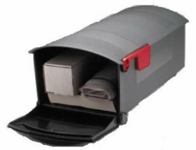 212 MAIN MB515B01 Rural Mailbox, Medium Portable Polypropylene, Black, Outdoor Tools & Hardware Door Hardware Accessory