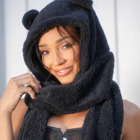 Rave Cub Bear Hat with Scarf