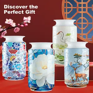 YUMIRNIS Tree of Life 3D Puzzle Vase - Colorful Mosaic Art Decor - 162 Pcs Curved DIY Jigsaw with Water Cup - Creative Gift for Women