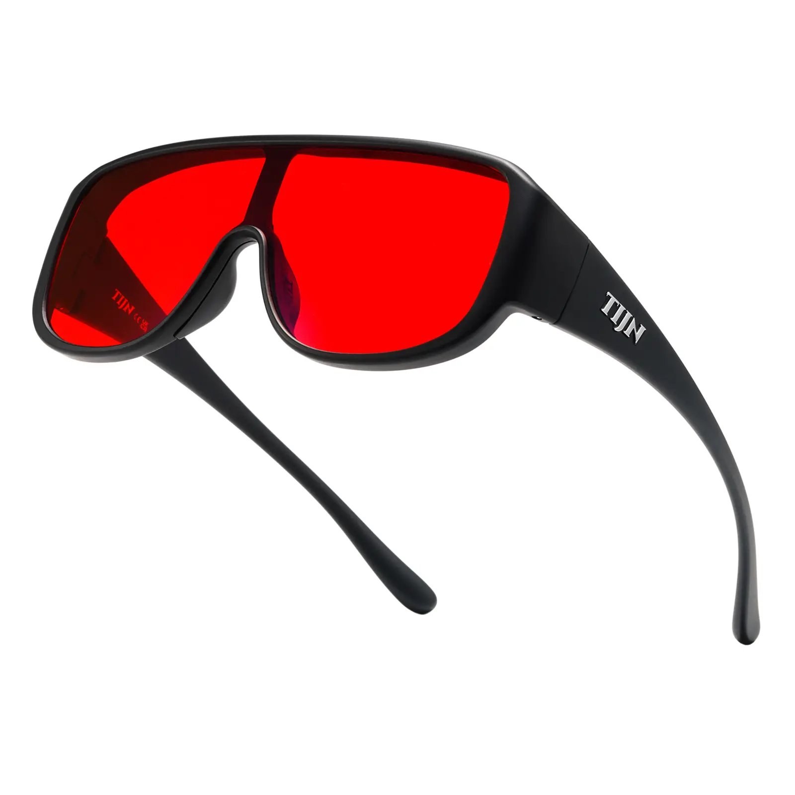 TIJN Blue Light Blocking Fit Over Glasses Men Women,Dual AR Coating,Oversized Aviator Frame for Computer Gaming Screen