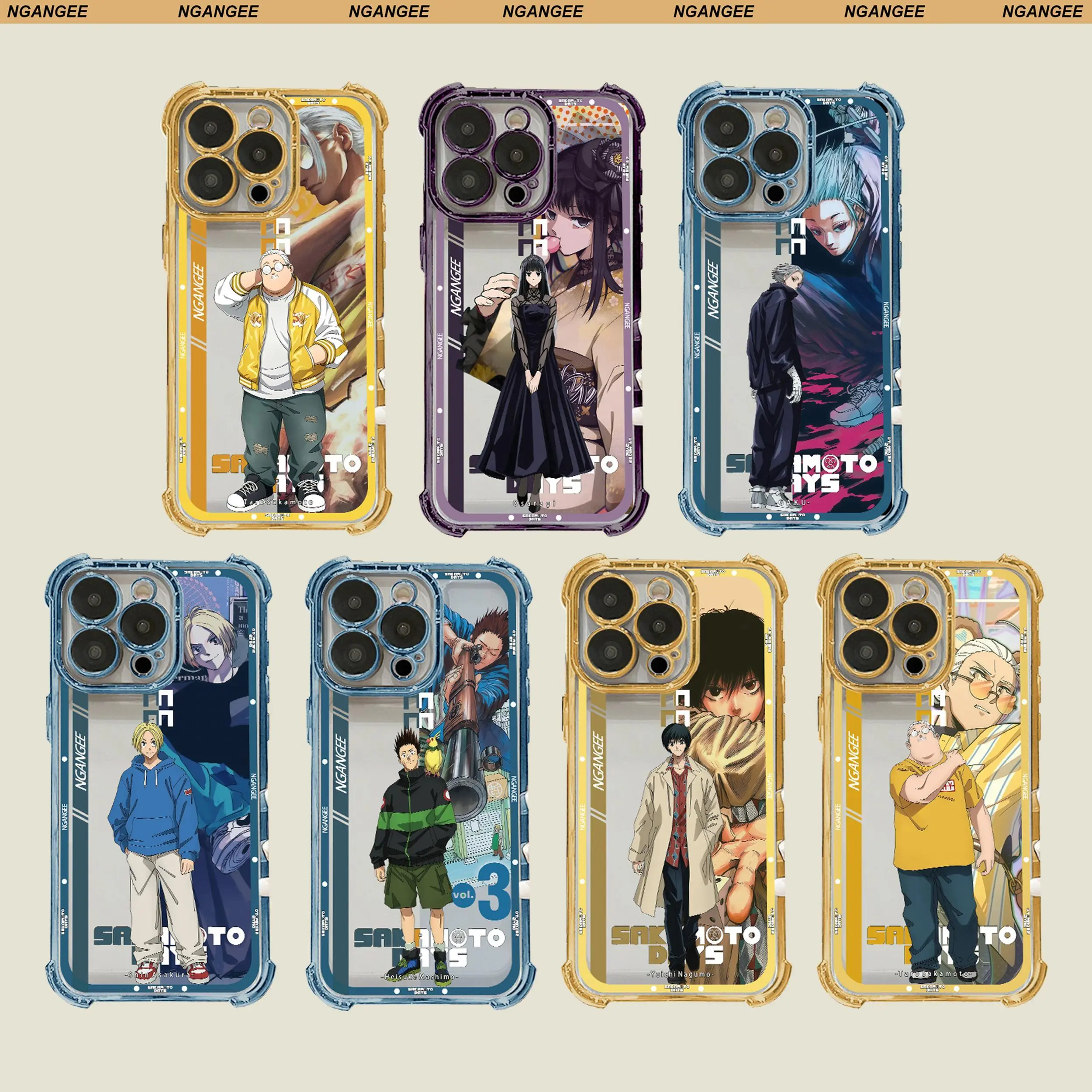Sakamoto Anime-Style Case for Galaxy And iPhone fit Galaxy S26ULTRA CASE , S22 S23 S24 S25 S26 S23FE S24FE and iPhone 17 17AIR 17 PRO MAX 11 12 13 14 15 16 PLUS BBRC1-7