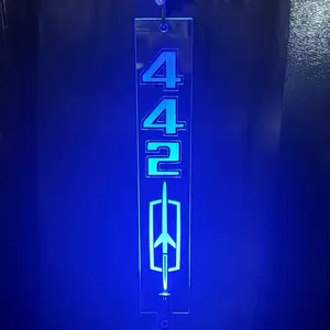 Custom Clear Acrylic LED Chevrolet C 10 Custom Deluxe Hood Prop