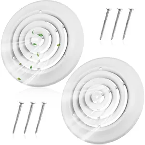 1 count 8 Inch Round Vent Cover, Ceiling Diffuser HVAC Vent Duct Cover Replacement with Screws to Install