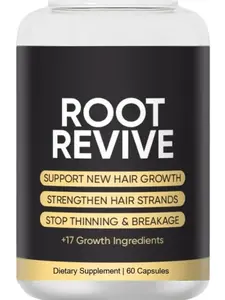 Root Revive Hair Growth Formula with Biotin, Vitamins and Herbal Blend - Made in the USA (60 Capsules)