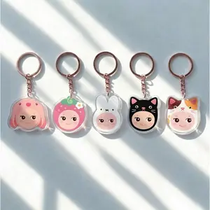 Angel Baby Cat Keychain Cute Heavenly Kitten Bag Charm For Backpacks And Totes