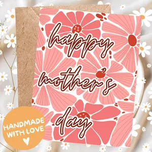 Floral Mother's Day Card, Personalizable Handwritten Note