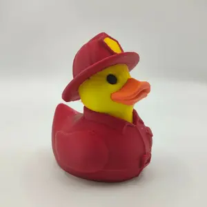 3D Firefighter Duck Ornament Figurine, Helmet & Uniform Design, Cute Desk Decor, Home Decoration, Unique Holiday Gift, No Battery Needed