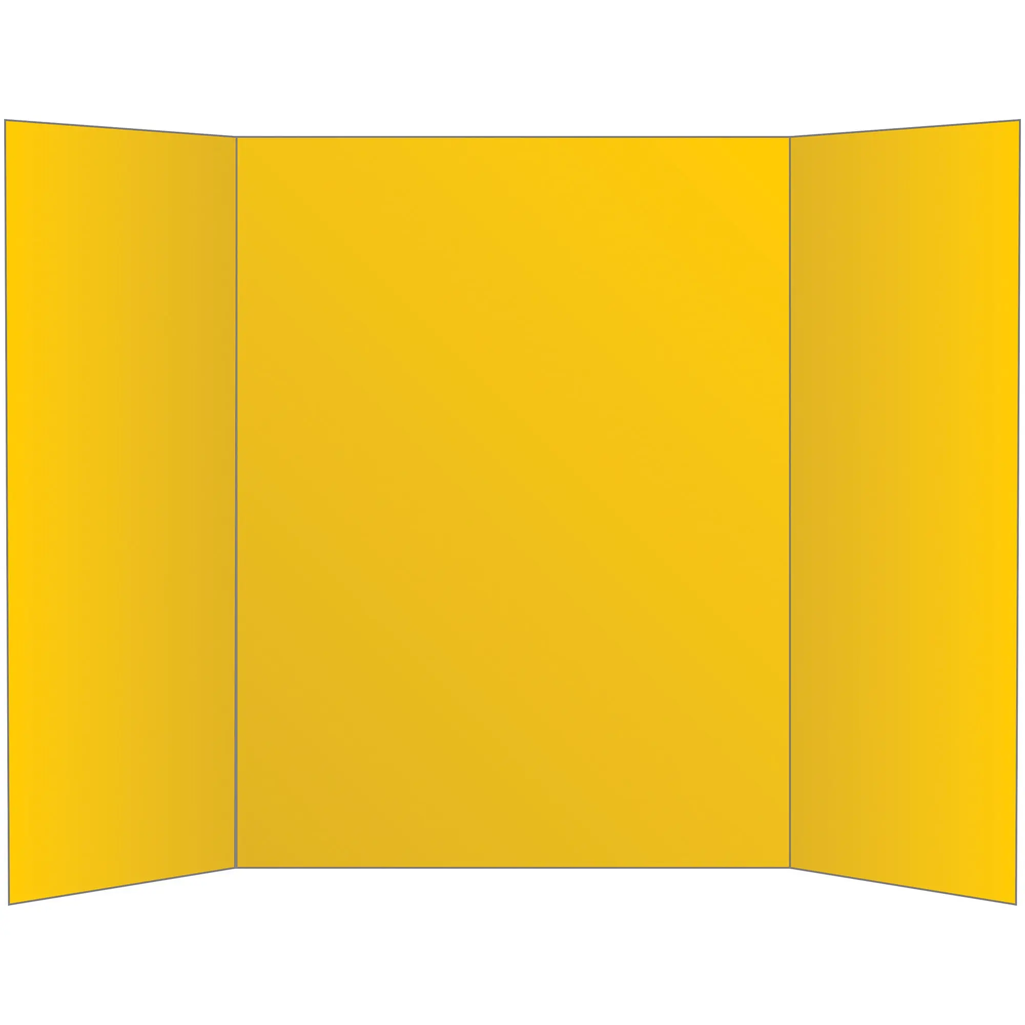 Office Depot 72% Recycled Tri-Fold Corrugate Display Board, 36in. x 48in., Yellow, 26994