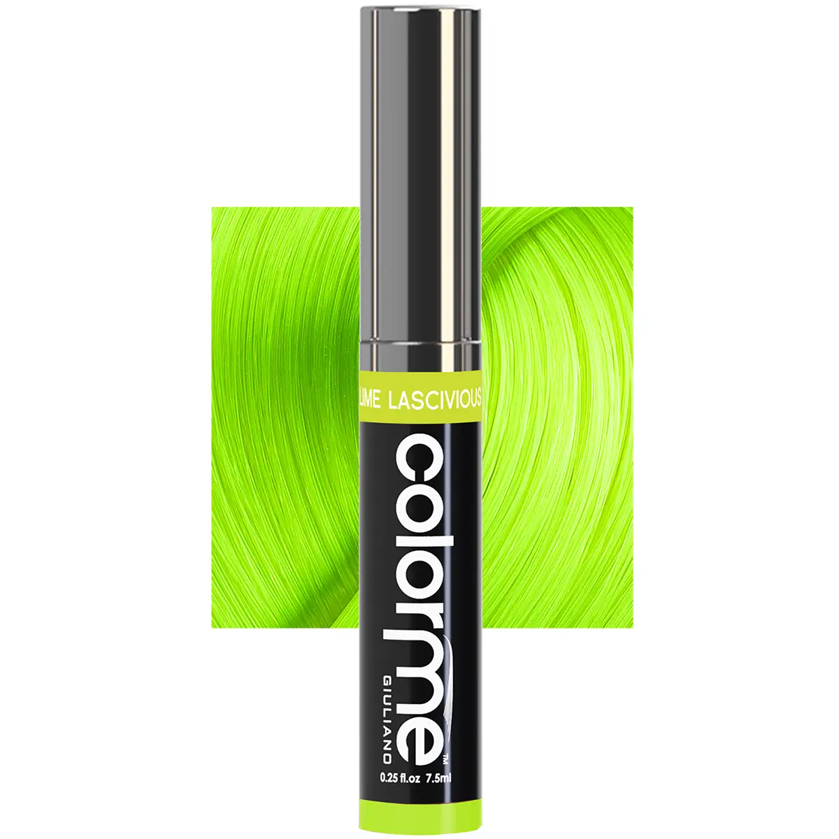 COLORME Temporary Hair Color Mascara – Vibrant Washable Hair Color, Hair Chalk Alternative, Brush-On Temporary Hair Dye for Colorful Highlights, Streaks, Cosplay, Festivals, Halloween & Crazy Hair Day – LIME