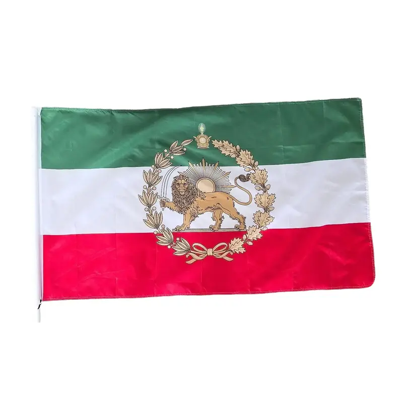 Monarchy Flag IRAN 150x90 cm Polyester Double-Sided Waterproof Lightweight Multicolor Banners Ornaments for Outdoor Display