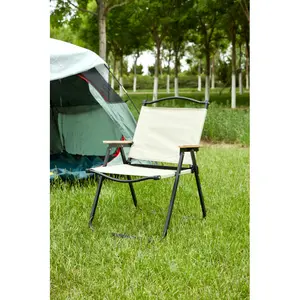 1-Piece Folding Outdoor Chair for Indoor, Outdoor Camping, Picnics, Beach,Backyard, BBQ, Party, Patio, Beige   WL RR