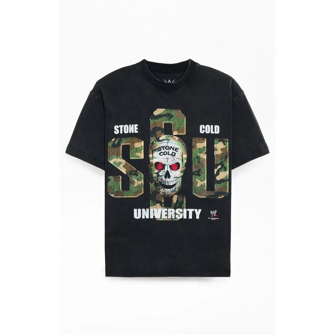 PacSun Men's WWE School Of Hard Knocks Stone Cold T-Shirt - Multicolor PacSun Men's WWE School Of Hard Knocks Stone Cold T-Shirt - Multicolor
