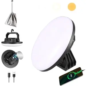 4000LM 15,000mAh LED Camping Lantern Rechargeable, 3 Lighting Modes, 180LEDs ,Portable Tent Light with Magnet, IP65 Waterproof Hanging Light for Emergencies, Power Outages ,Hurricane(Blcak)