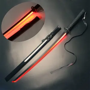 ELERVINO 41 inches LED Light Cosplay Bleach Sword Sode no Shirayuki Swords with Black Belt & Holder Stand Display for Halloween Anime Role Playing Props Cosplay Collection Decoration Christmas Gift Birthday Decoration
