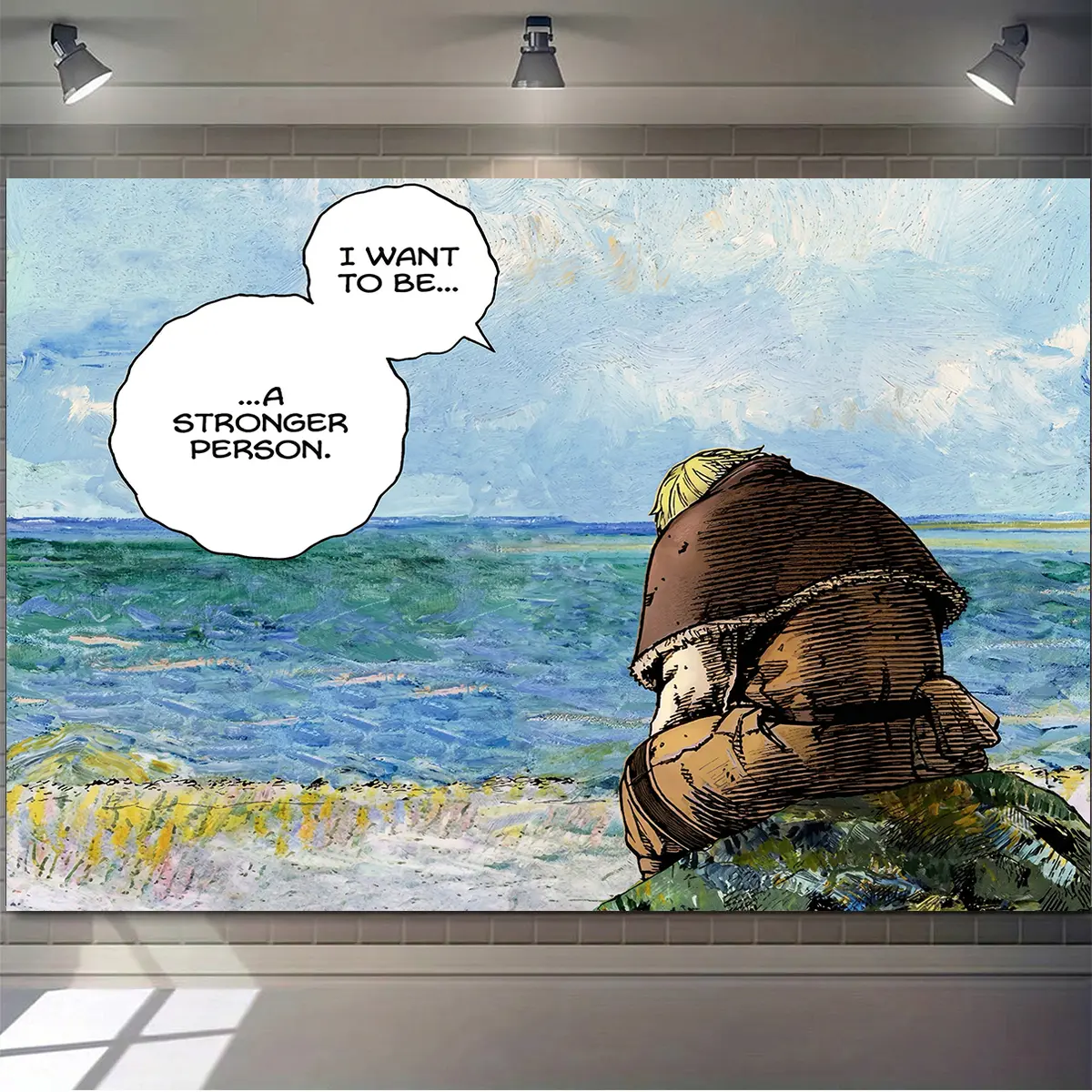 Vinland Saga Thorfinn Inspirational Synthetic Polyester Print Rectangular Tapestry - Durable Wall Hanging, Lightweight Viking Anime Wall Mural, Machine Washable Easy-Install Teen Living Room Decor