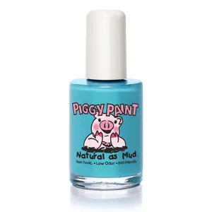 Piggy Paint Sea-quin Matte Bright Turquoise 0.5 fl oz Non-toxic Vegan Water-based Formula Kid-Friendly Nail Polish