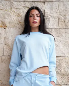 Countryside Staples Baby Blue Waffle Knit Long Sleeve