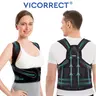 VICORRECT Adjustable Posture Corrector for Men and Women, with Adjustable Shoulder Strap and Back Support Plate, Waist Trainer Anti Hunchback, Fitness Shoulder Straps Breathable Healthcare Tool Brace,back to school