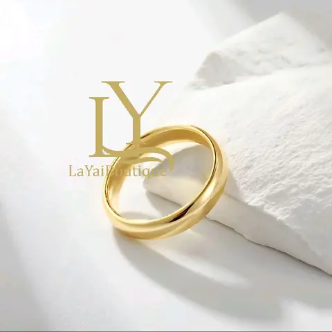 LaYaiBoutique #1148 14k Gold Plated Hoop Ring HIGH QUALITY
