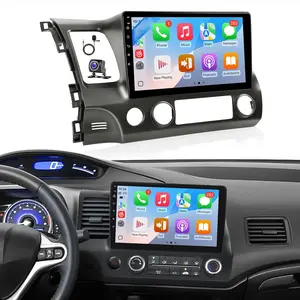 4G+64G Car Radio for【Honda Civic 2006-2011】with Wireless Carpaly & Android Auto,10.1 Inch Touch Screen Car Stereo with GPS/FM/Backup Camera/WiFi/HiFi Car Audio
