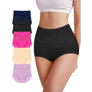 5 Pack Milk Silk High Waisted Shaping Panties, Tummy Control Full Coverage Seamless Breathable Everyday Underwear, Butt Lifting No Roll Smoothing Shapewear Briefs for Women