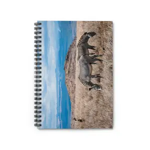 Zebra-Striped Expanse - Spiral Ruled Line Notebook