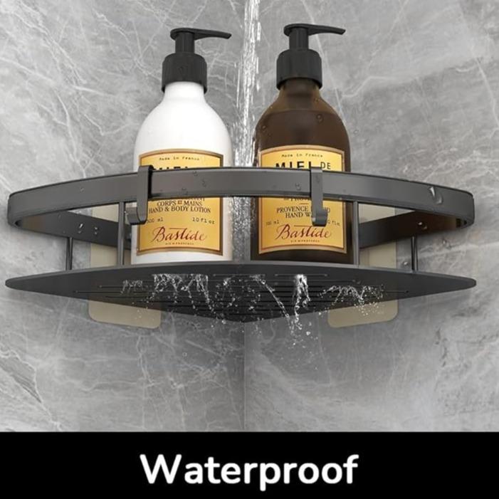 High Quality Corner Caddy Shelf | No-Drill Strong Adhesive By Purizm- Two Piece Set