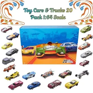Toy Cars & Trucks 20 Pack 1:64 Scale – Die Cast Mini Vehicles Set for Kids, Bulk Toy Car Collection for Play or Display, Boys Gift Set