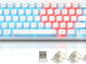 WOMIER Q61 v2 65% Wireless Gaming Keyboard with QMK/VIA Creamy Mechanical Design for Gamers Customizable & Compact Setup