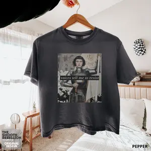 Feminist Resist Crop Top Joan Of Arc Shirt Leftist Comfort Colors Boxy Tee