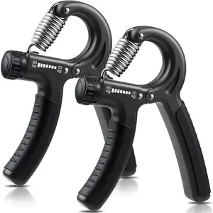 2-piece grip trainer, grip enhancer, adjustable resistance 22-132 pounds (10-60 kilograms), forearm enhancer, perfect for musicians and athletes Portable Foldable Push Up Bar Set