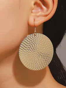 Exaggerated Round Ring Earrings for Women, Vintage Style Disc Earrings, Daily Commute Versatile Jewelry, Perfect Gift for Her/him
