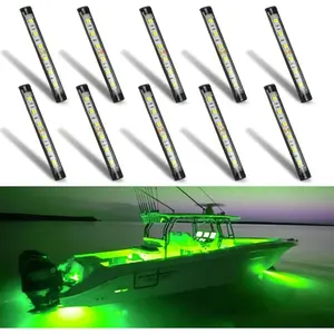 Boaton Marine Led Boat Lights,  Boat Interior Lights, Night Fishing Lights,No Drilling Install Boat Deck Lights Courtesy Lights, White